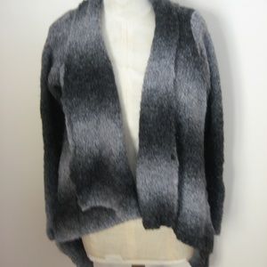 YPSILON Donna Drape Open Front Wool Alpaca Sweater